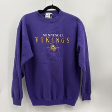 Vintage Puma Minnesota Vikings Embroidered Crewneck Sweatshirt Purple Medium