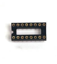 20pc DIP IC Socket 2x8P 2x8 16p screw machine Round hole 2.54x7.62mm 0.1''x.03''