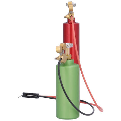 RC Oxygen & Acetylene Cylinder Decor Set - High-Sim Aluminum Bottles For Axial SCX10 1/10 Scale Crawlers (Red/Green)