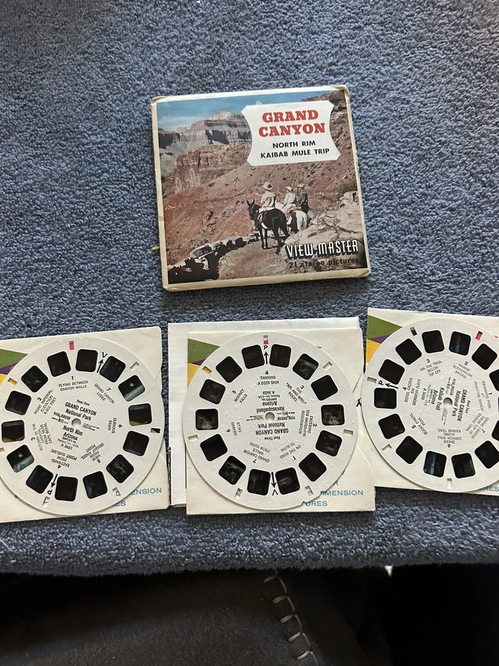 VIEW MASTER 3D REELS:  GRAND CANYON 3 REELS--OPENED PACKAGE - Image 2 of 4