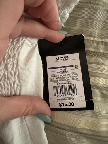 Girls' Socked Bodice Puff Sleeve Woven Top - Art Class™ Medium (7/8) NWT - Picture 2 of 4