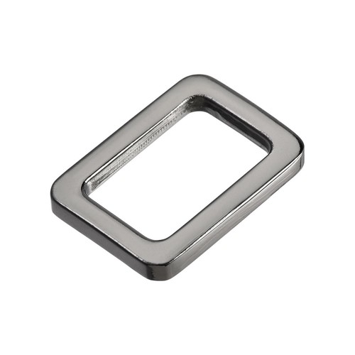 Metall Rechteck Ringschnallen 20x12,5 mm für Taschen Gürtel zum Selbermachen hellschwarz 6 Stck. - Bild 4 von 7