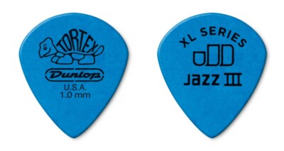 Dunlop TORTEX Jazz III XL Gitarren-Plektren Gitarrenplektren 12er-Pack mit Auswahl von 6 Messgeräten