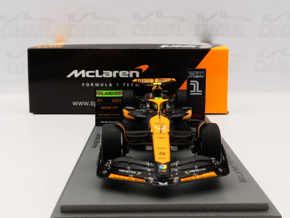 Spark  1:43 Lando Norris McLaren MCL38 winner Miami GP 2024 S9523 P1 & pitboard - Image 4 of 4