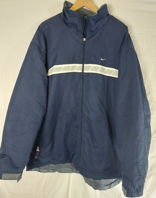 Nike Mens sz XXL insulated Full Zip Blue Track Jacket Fleece Nike Mens sz XXL insulated Full Zip Blue Track Jacket Fleece