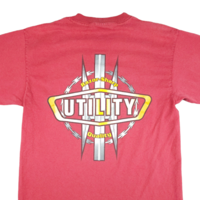 Vintage Utility Board Shop T Shirt Mens Size Medium 90s Skateboard