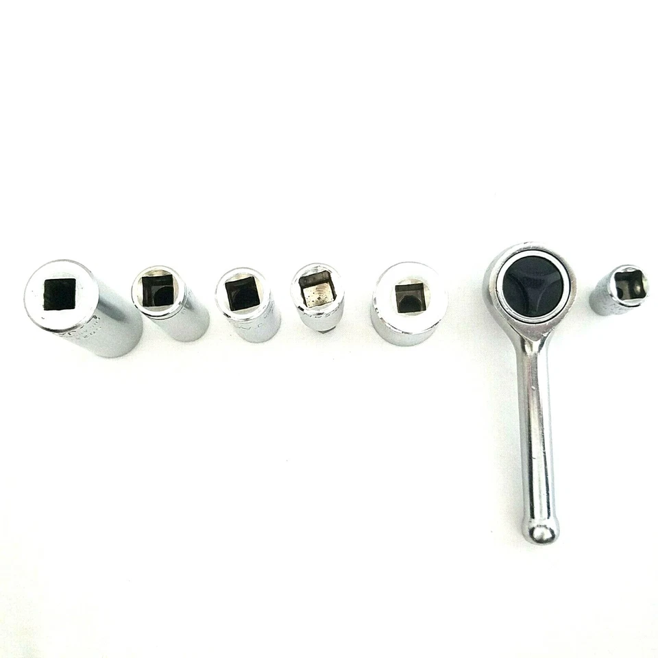 Lot 7 pc Mixed Vintage Ratchet and Sockets Proto USA Japan Crewline Great Neck * - Image 2 of 4