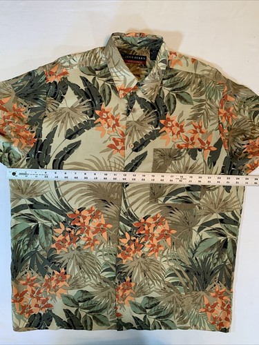 John Henry Viva Tropical Button Up Hawaiian Camp Shirt Mens Medium Short Sleeve - Foto 5 di 9