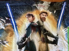 New Star Wars Clone WARS CARTOON 2010 TWIN Set Bed Sheet Jay Franco comforter