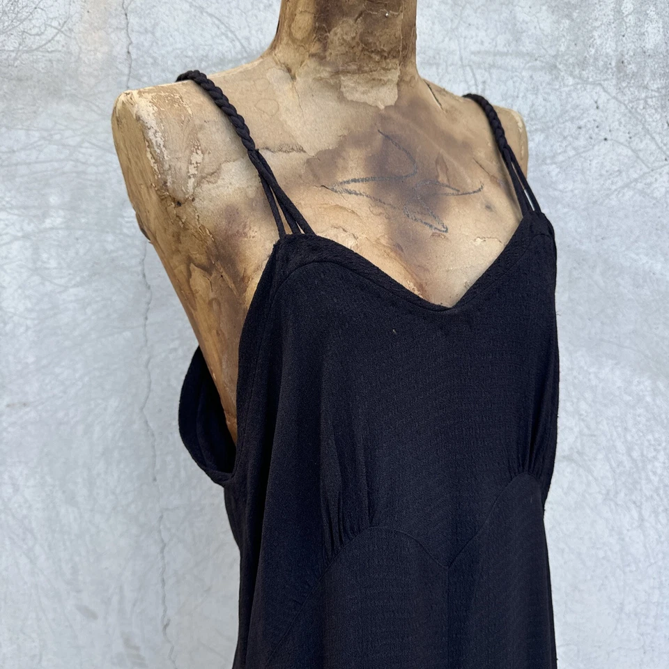 Maxi Vestido Vintage Años 30 Crepé Dorado Metálico Bordado Azul Estrás Vestido Foto 2 de 4