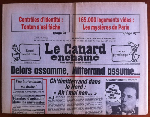 Le Canard Enchaîné 4/27/1983; 165,000 empty housing units in Paris