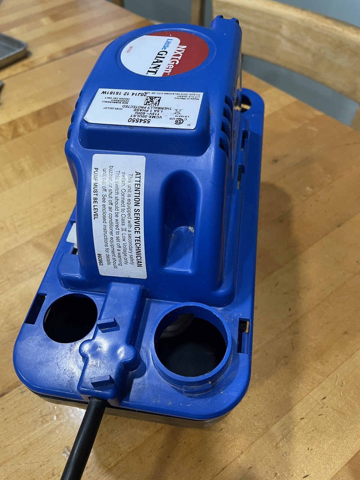 Little Giant Condensate Removal Pump VCMX20ULST 115Volt Barb/Rib