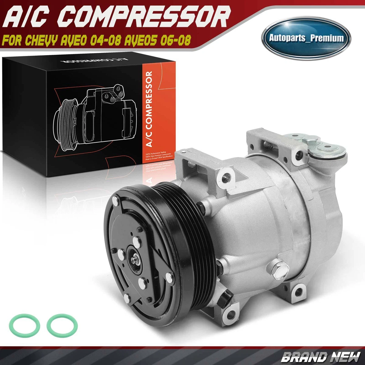 AC Compressor with Clutch for Chevrolet Aveo 04 08 Pontiac Wave 05