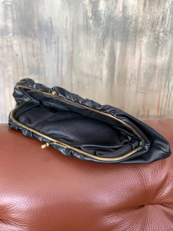 Bolso de mano vintage para mujer de cuero sintético URSS años 50 Foto 3 de 4