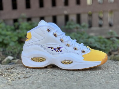 Size 9 - Reebok Question Mid Yellow Toe 191982007269| eBay