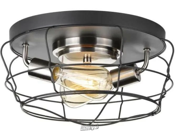 Colección calibre 14 in. Montaje empotrado de grafito de 2 luces Foto 2 de 3