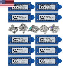 USA 10 Sets Dental Orthodontic Brackets Braces Metal MIM Mini Roth 022 345 Hooks
