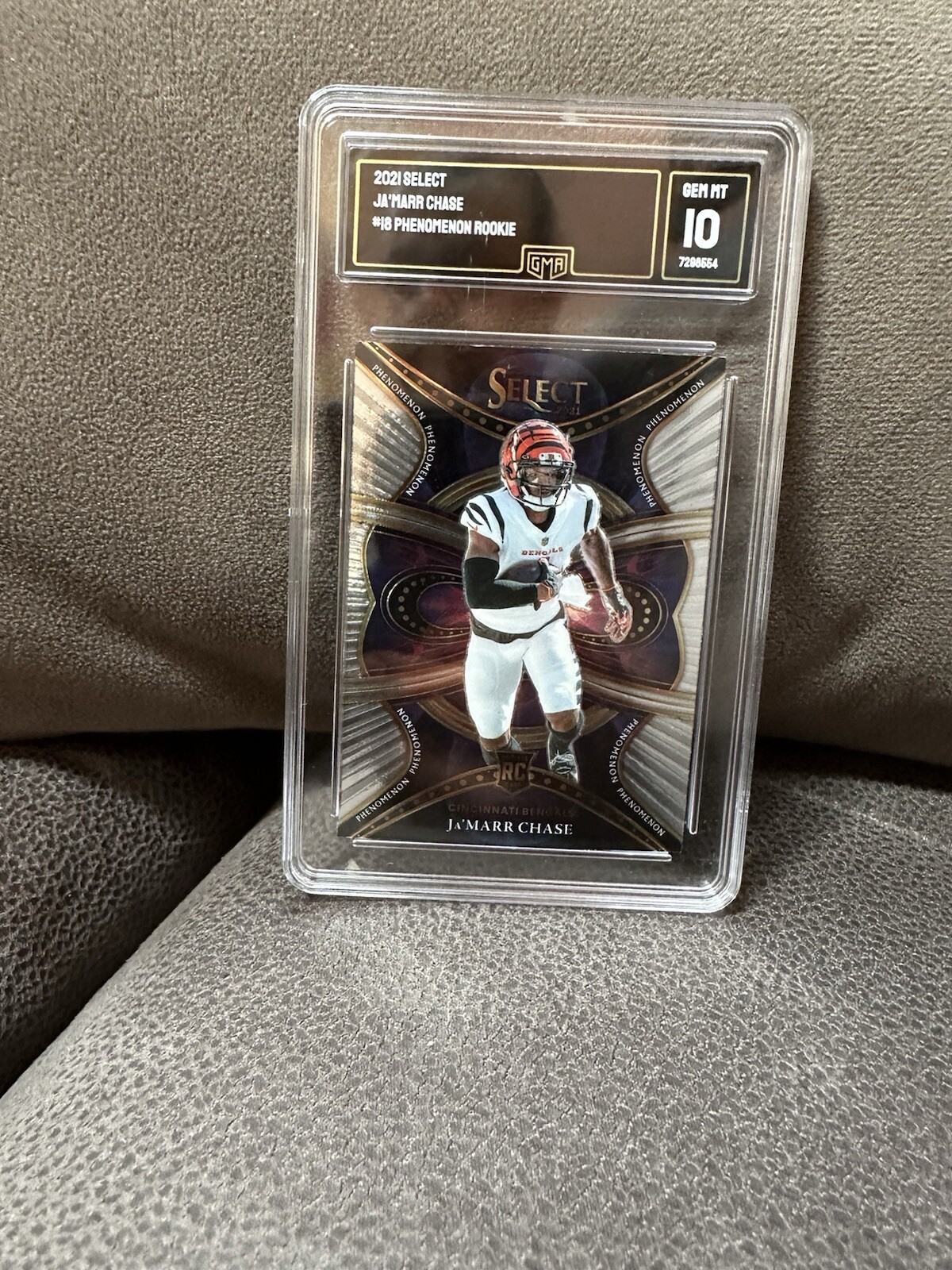 2021 Select Ja’Marr Chase Phenomenon Silver Prizm Rookie RC PSA 10 Bengels