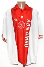 AJAX AMSTERDAM DE MEER 1994/1995 HOME FOOTBALL SHIRT UMBRO SIZE XXL ADULT