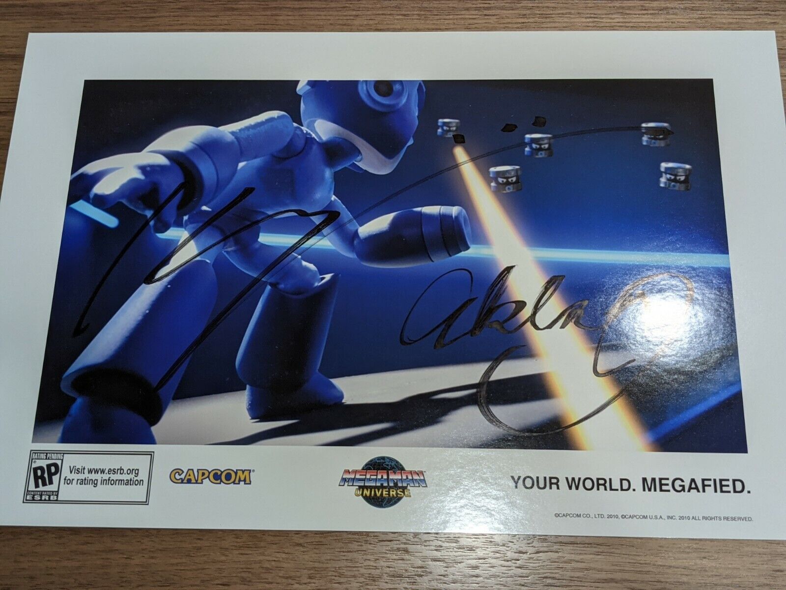 Mega Man Universe Signed Poster - Very Rare, cancelled game! Sig