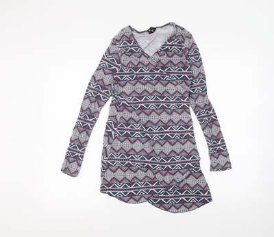 B.you Damen Strickjacke blau Viskosemischung Größe 12