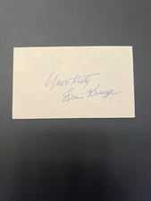 Ernie Krueger Signed Index Card 3x5 New York Yankees Giants Naps