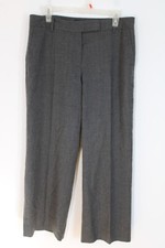 Talbots 10 Gray Wool Stretch Heritage Straight Trousers Pants Lined
