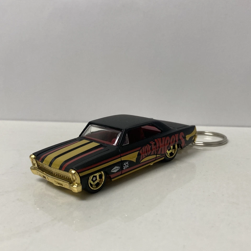 RARO LLAVERO NEGRO CHEVY NOVA PERSONALIZADO EDICIÓN LIMITADA 1966 1967 Foto 2 de 2