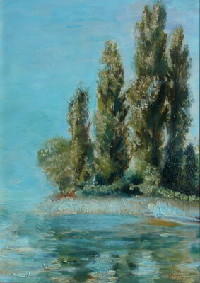 Andreas HOFER - motif from Pully near Lausanne on Lake Geneva, Switzerland.