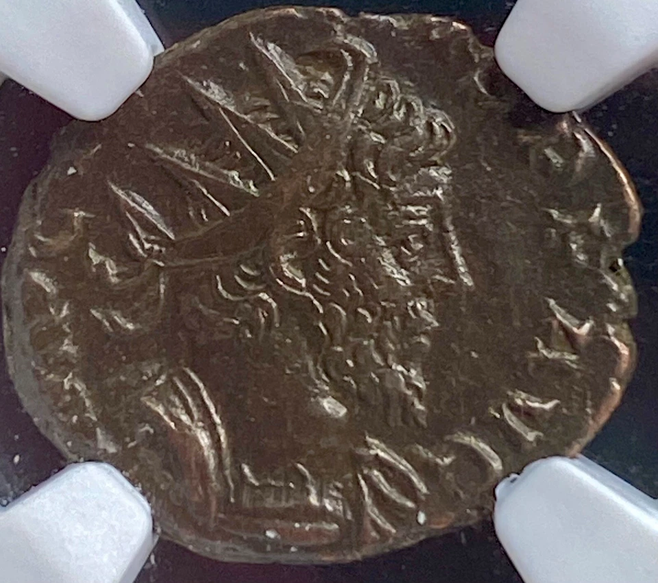 Moneda romana antigua NGC clasificación XF emperador Tetricus I 271-274AD doble denario Foto 3 de 4