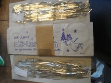 1 SILVER German Christmas Tree Tinsel Icicles Eis Lametta Eislametta  Metal Foil