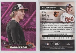 2024 Topps Stadium Club Pink Foil Heston Kjerstad #80 Rookie RC