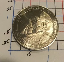 Alabama Sesquicentennial Raphael Semmes Battle Of Mobile Bay Coin Medal