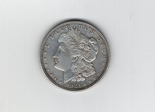 MONEDA DE PLATA DE UN DÓLAR DE ESTADOS UNIDOS 1921 KM: 110