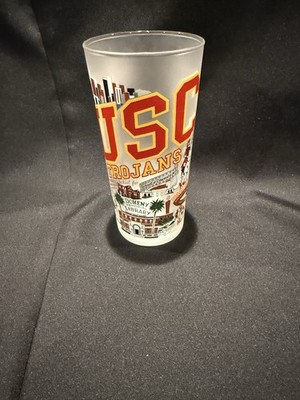 Catstudio Frosted Drinking Glass USC Trojans 15 oz  NEW