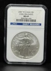 NGC MS69 2007 American Silver Eagle One Dollar Silver Coin -430