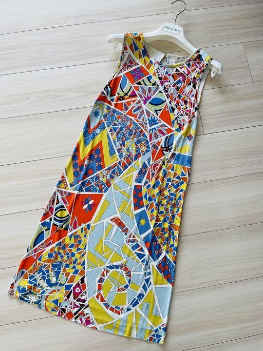 【EMILIO PUCCI】MULTICOLOR COTTON DRESS Emilio Pucci Multicolor Dress 38 | eBay