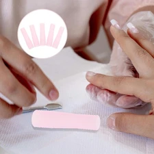  8 Pairs Manicure Cuticle Scissors Set Nail Nipper Protective Cover Cap