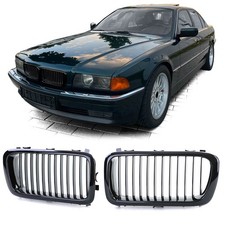Sport Kühlergrill Frontgrill Schwarz Glanz für 7er BMW E38 1994-2001