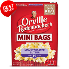 Microwave Popcorn Movie Theater Butter Flavor 12 Count Mini Bags 1.5 Oz Each - U