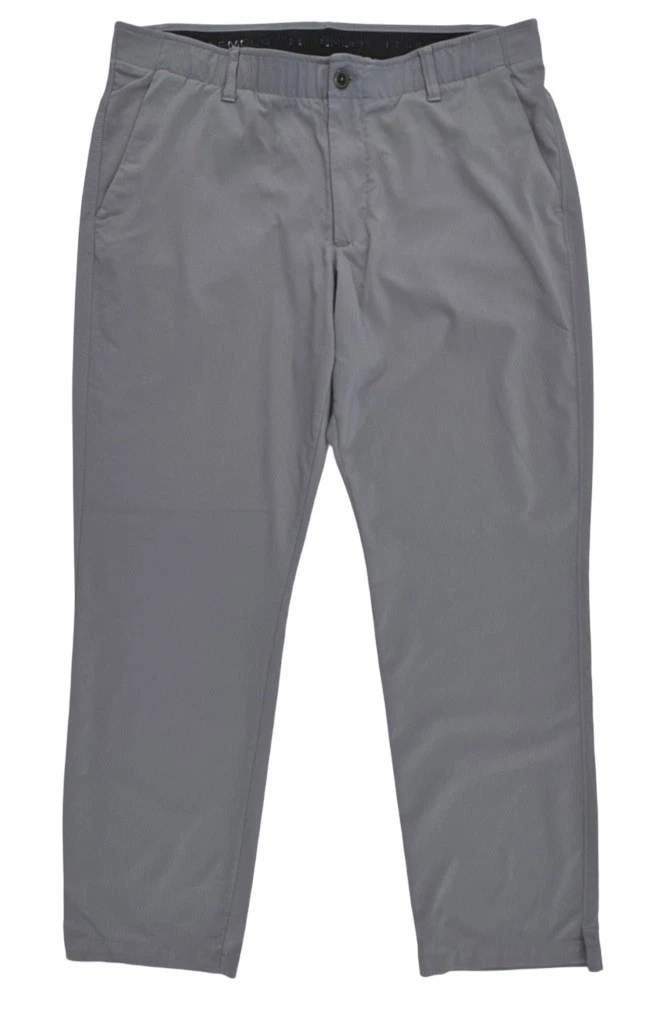 Under Armour Golf Pants Mens 38x32 (38x31) Flat Front Gray