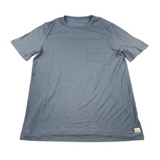 Vuori Shirt Men's L Blue Striped Linear Tech Performance Tee Pocket Stretch V196