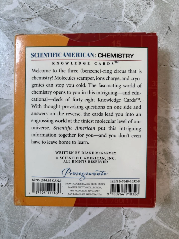 CHEMISTRY QUIZ DECK: SCIENTIFIC AMERICAN KNOWLEDGE By Pomegranate - Image 2 of 3