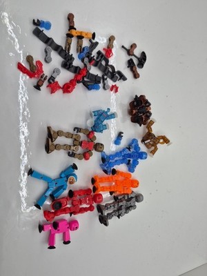 Stikbot Lot Bundle 8 Men 2 Animals Accessories Click bots As Shown