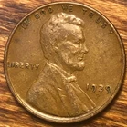 1939 Lincoln Wheat Cent Woody Wood Grain Improper Alloy Mix Error Unique Penny