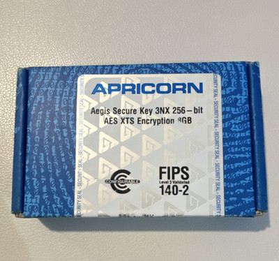 Apricorn Aegis Secure Key 3NX 8GB FIPS 140-2 USB 3.0 Encrypted Drive