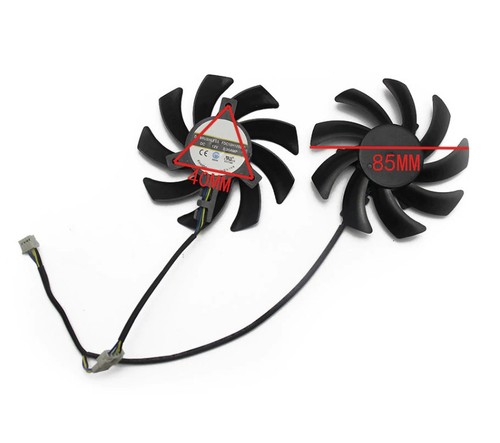 Pair Fans Cooler Fan For Sapphire R9 280X 290 HD6850 6970 7870 FDC10H12S9-C 85mm - Afbeelding 6 van 9