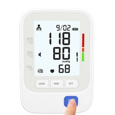 LED Display Digital Adjustable Cuff Blood Pressure Monitor Upper Arm Heart Rate