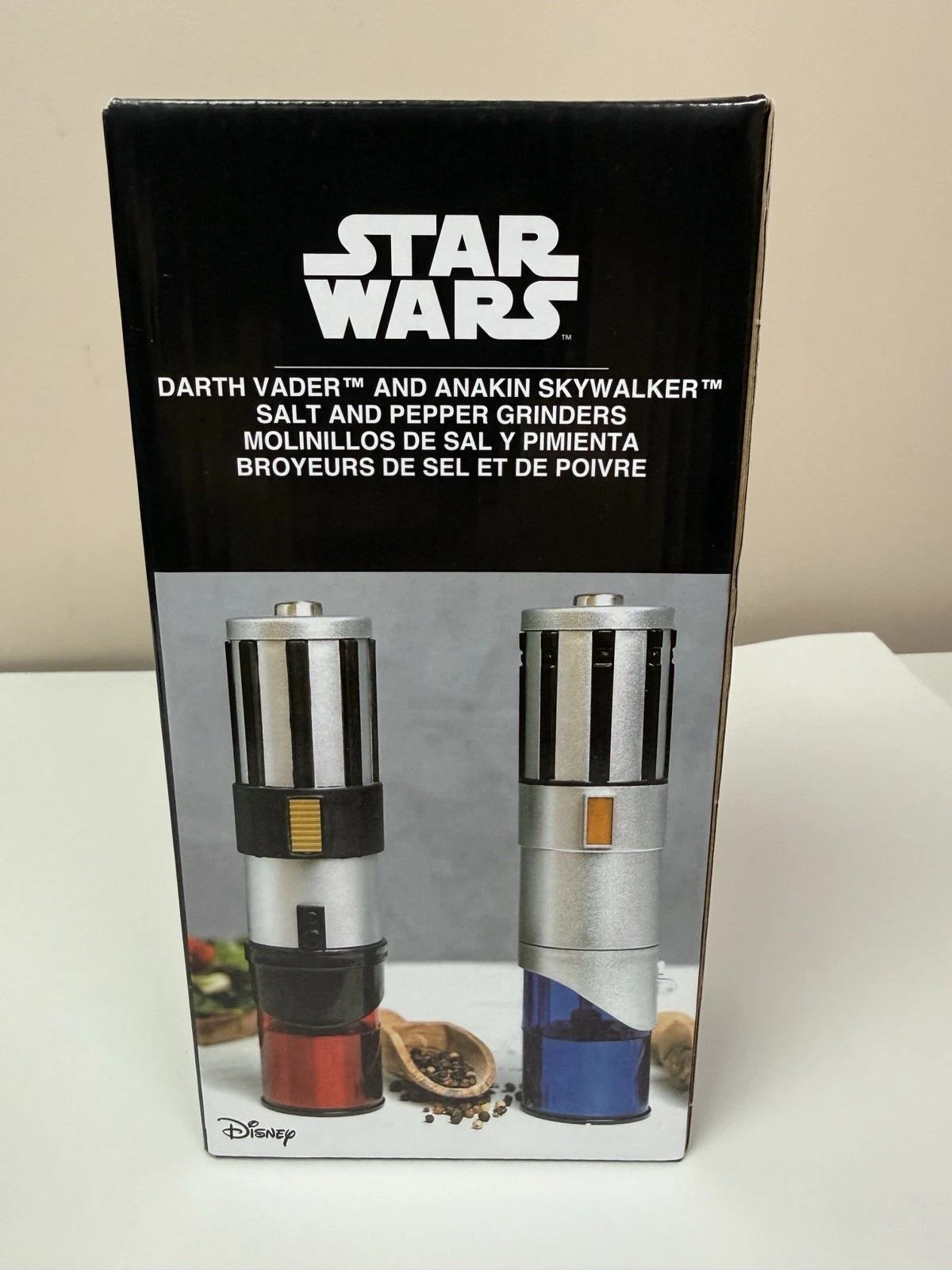 Star Wars Lightsaber Electric Salt and Pepper Mill Grinder (Pack of 2) New