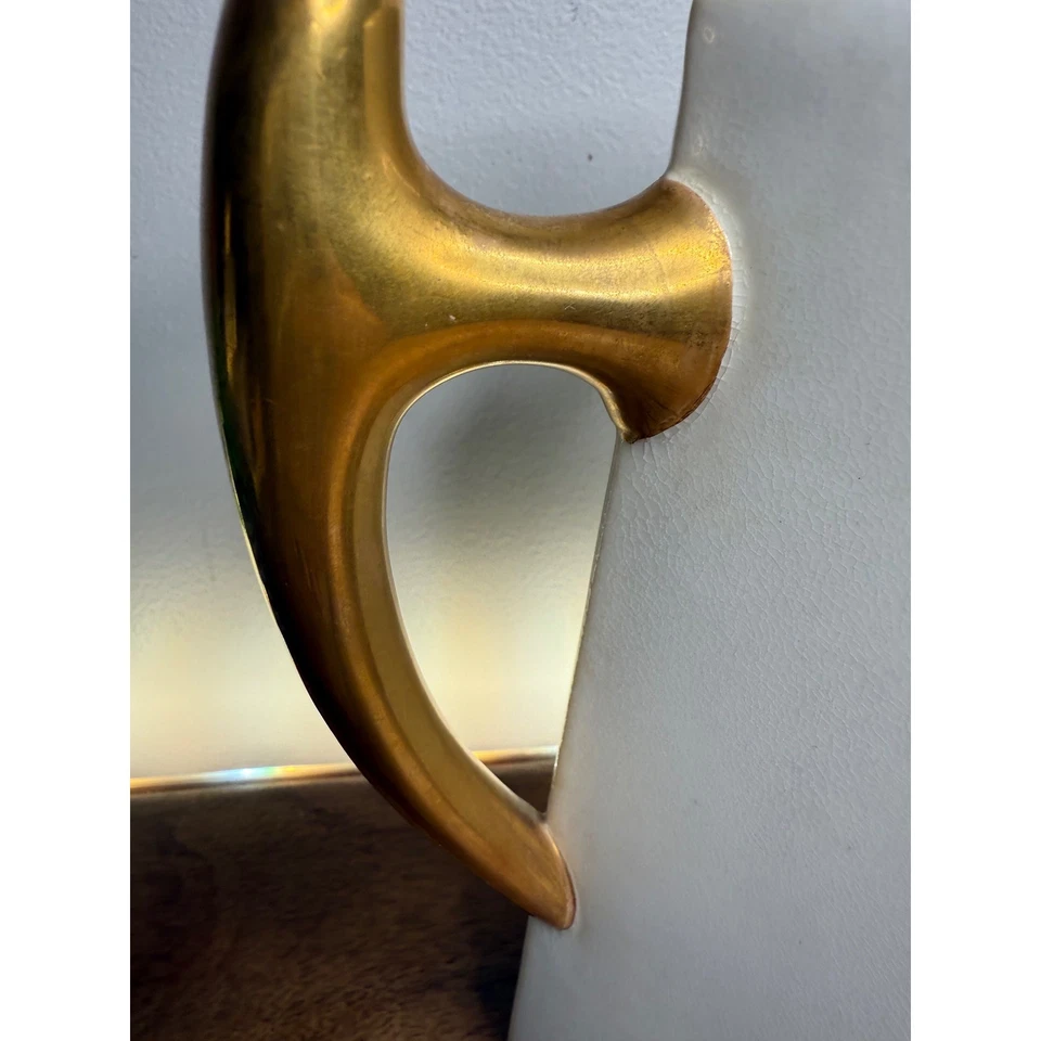 Juego de 15 Elegantes Jarra Platillo Taza Espresso Wedgwood Porcelana Blanca Borde Dorado Foto 3 de 4